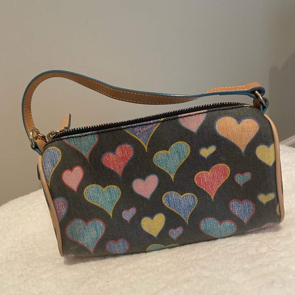 Dooney & Bourke Colorful Crayon Hearts Mini Barrel Bag